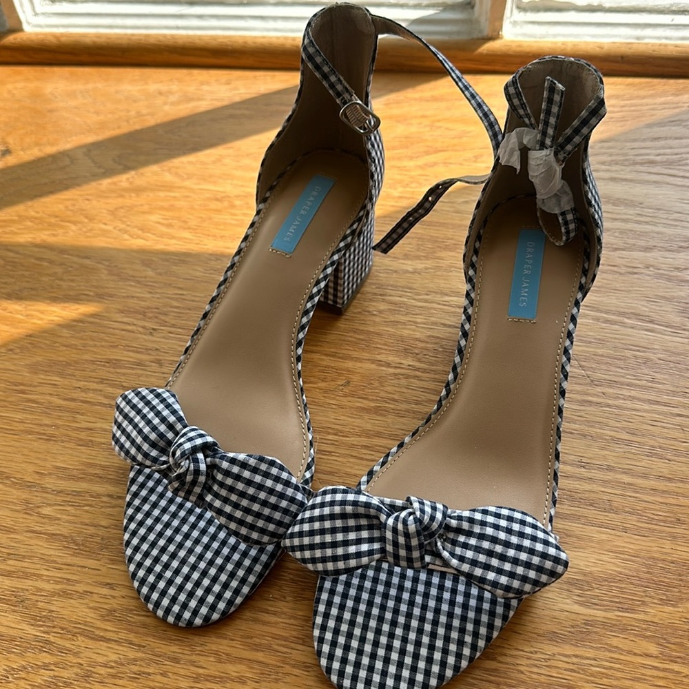 Draper James Gingham Heels - Size 8.5